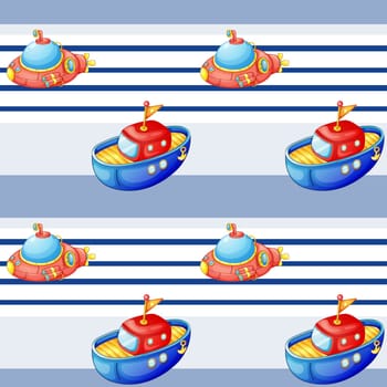 illustration of ships on a white background