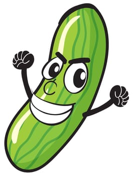 illustration of cucumber on a white background