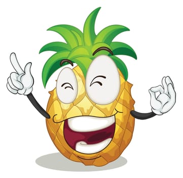 illustration of a pineapple on a white background