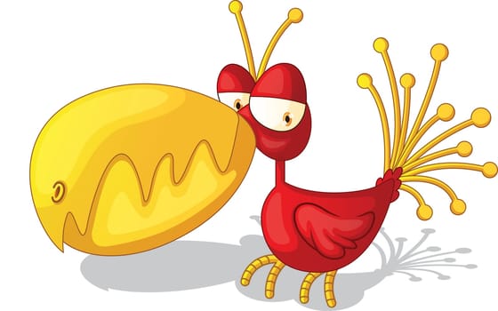 Illustration of  a cartoon character on white