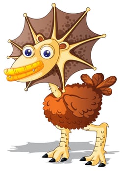 Illustration of  a cartoon character on white