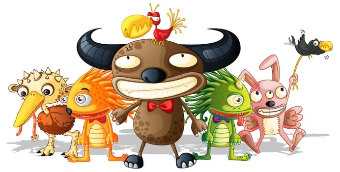 Illustration of  a cartoon character on white