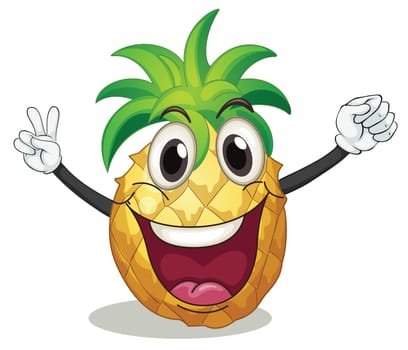 illustration of pineapple on a white background