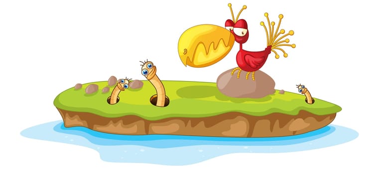 Illustration of  a cartoon character on white