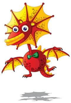 Illustration of  a cartoon character on white