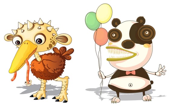 Illustration of  a cartoon character on white