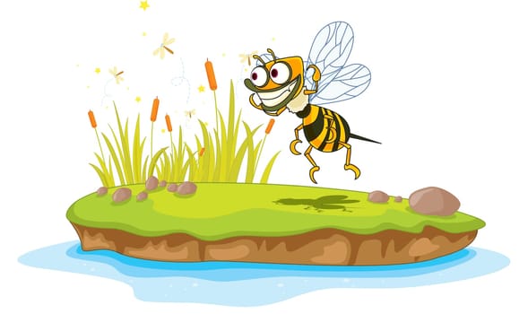 Illustration of  a cartoon character on white