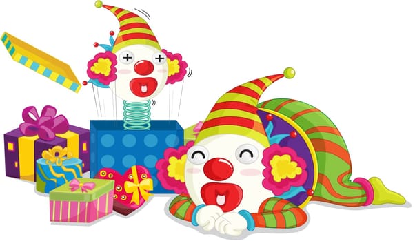 Illustration of  a gift boxes on white