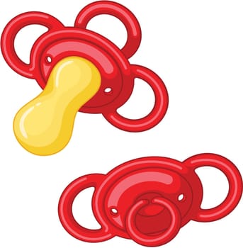 illustration of baby toy on white