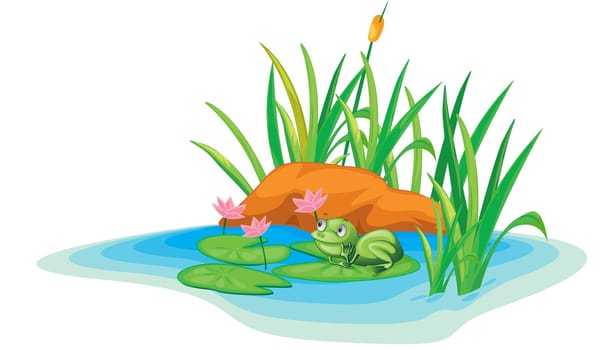 illustration of island on white