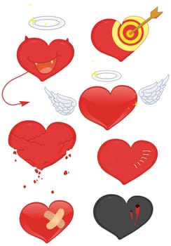 illustration of various objects on white