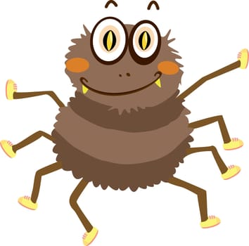 Illustration of a spider on white background