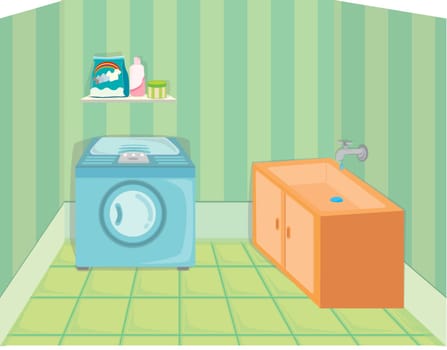 Illustration of a home appliances on a white background