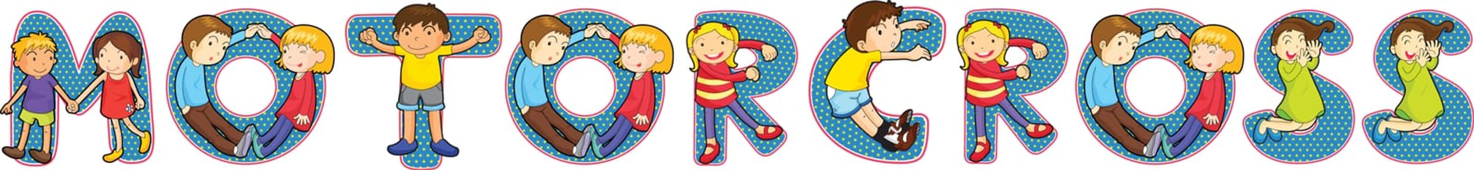 illustration of cartoon alphabets on white