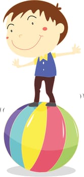 illustration of boy on white