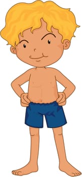 Illustration of A Boy on white background