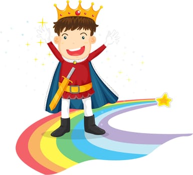 illustration of boy on white