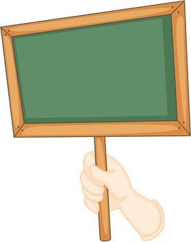 Illustration of a notice board on a white background