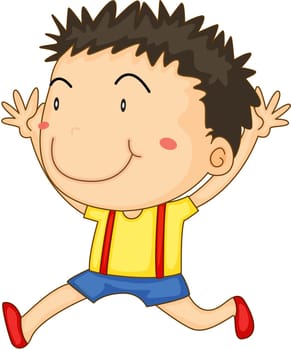 Illustration of a boy on a white background