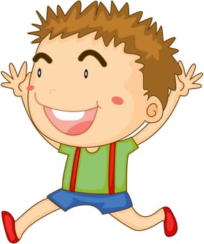 Illustration of a boy on a white background