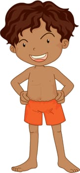 Illustration of A Boy on white background