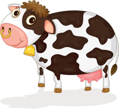 Illustration of A Cow on white background