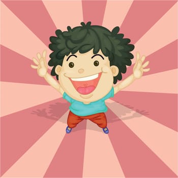 Illustration of a boy on a white background