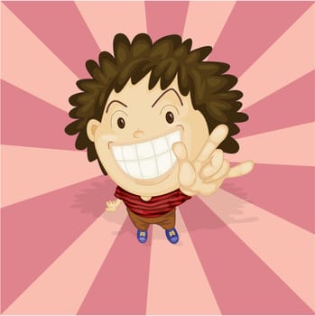 Illustration of a boy on a white background