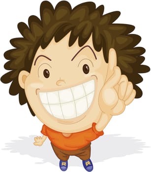 Illustration of a boy on a white background