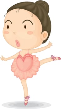 Illustration of a Girl on a white background