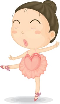 Illustration of a Girl on a white background