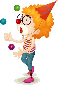 Illustration of a joker on a white background