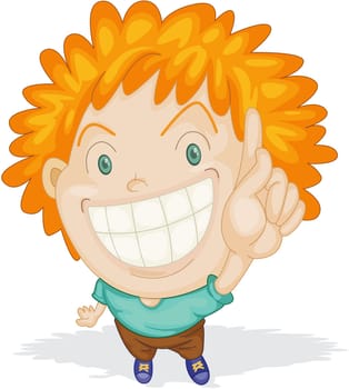 Illustration of a boy on a white background