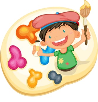 illustration of a boy on a white background
