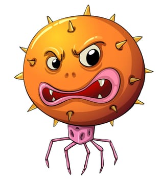 Illustration of an ugly virus