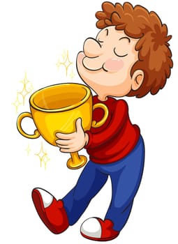 illustration of a boy on a white background