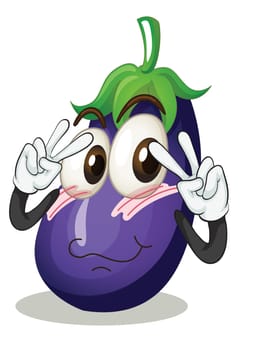 illustration of a brinjal on a white background