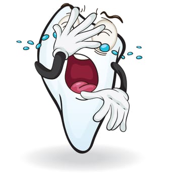 illustration of tooth on a white background