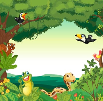 Illustration of a jungle scene