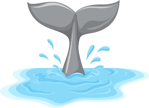Illustration of a whale tail
