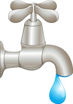 Illustration of a dripping faucet