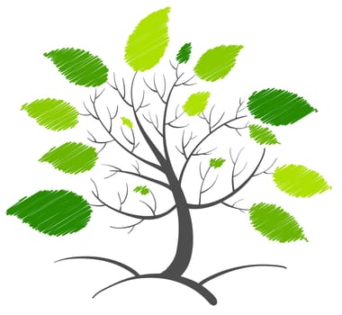 Illustration of an abstract tree concept