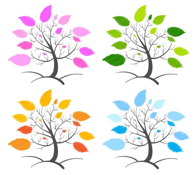 Illustration of an abstract tree concept