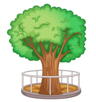Isolated tree design element illustration