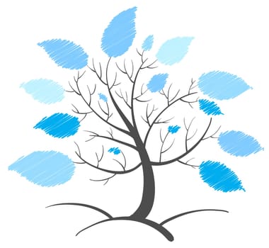 Illustration of an abstract tree concept