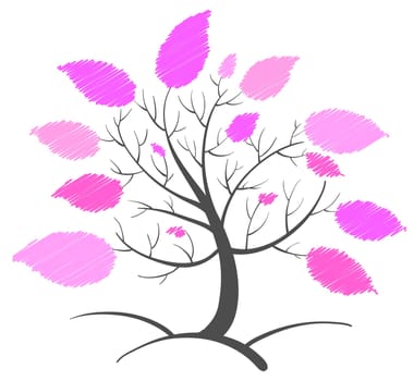 Illustration of an abstract tree concept