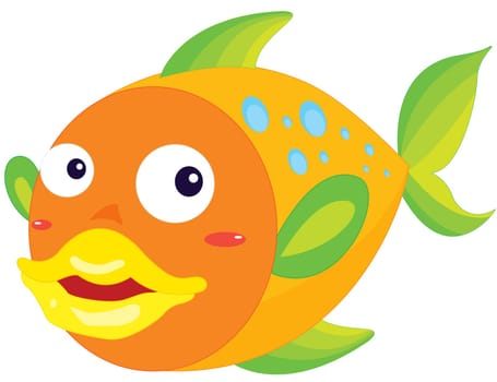 illustratiion of blue spotted fish