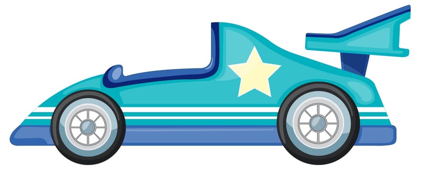 illustration of a blue car on white background