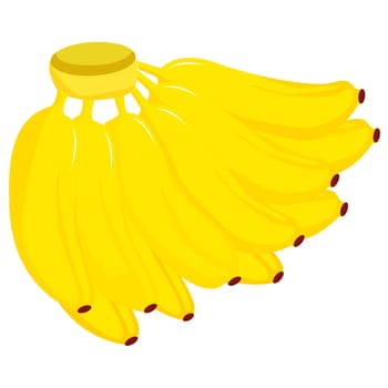 Illustration of big bunch of bananas