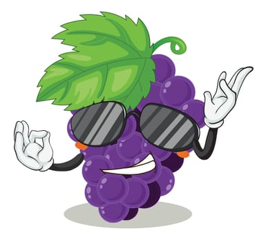 illustration of grapes on a white background